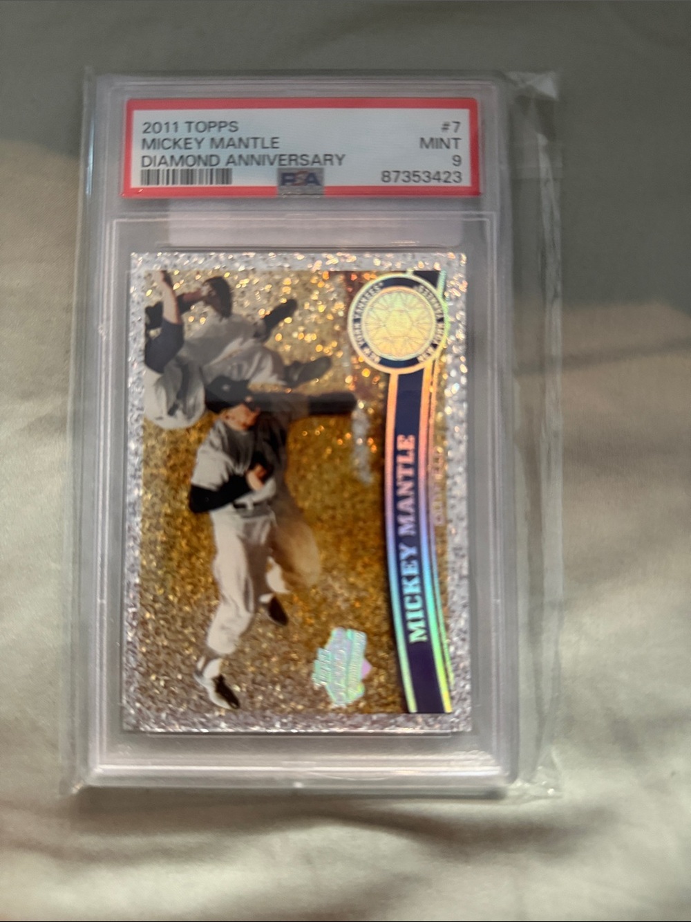 Topps Gold Sparkle Baseball Card - Mickey Mantle